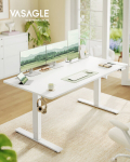 Seisev kirjutuslaud 160x80x72-120 cm Valge