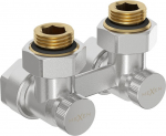 Mexen Uni-Term kahe toruga radiaatoriklapp DN50, nurkne 1/2"x16 mm, nikkel - W911-016-01, DN50