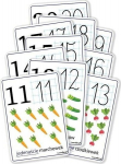 &Otilde;ppetahvel A5 - numbrid 11-20 10 kaarti