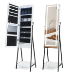 Ehtekapp Peegliga, LED Valgustusega, M&otilde;&otilde;tmed 41&times;36&times;160 cm, Valge