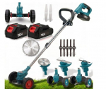 Akutrimmer, 3in1 muruniiduk ratastega, 2 akut 96 V, SK-3612