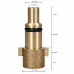 Adapter Sillar 1/4"f Nilfisk, Stihl, Husqvarna k&otilde;rgsurvepesurite jaoks