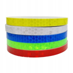 Kollane kleepuv helkurteip 1cm/8m jalgrattale, autole
