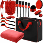 Auto puhastuskomplekt Rivex R651, 19 osa, punane