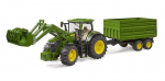 Bruder - John Deere 7R 350 w/Frontloader & Tipping Trailer (03155)