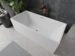Mexen Nita vabat seisev vann 170 x 80 cm, valge, harjatud vask &uuml;levooluga - 52091708000-65, 170 x 80 cm