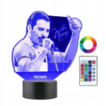 Nimega 3d Led &ouml;&ouml;lamp - Freddie Mercury stiilis kingitus