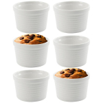 K&uuml;psetusvorm, ahjukindel, portselanist, valge, 250 ml, 6 tk komplekt.