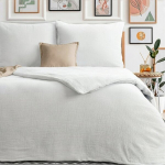 Voodipesukomplekt Muslin, 140x200 cm, 1 tk 70x80 cm, 100 % puuvill, valge