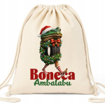 Beež koolikott-seljakott "brainrot" disainiga