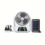 Kaasaskantav ventilaator p&auml;ikesepaneeliga, EP606, 6 tolli, 2 kiirust + 2 pirni