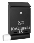 Hadvar kirjakast must kirjaga, Hadvar pa&scaron;to dėžutė juoda su užra&scaron;u