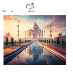 Taj Mahali seinakaunistus poliesterist. Pickify, 149.86cm*204.98cm