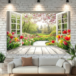 Kevadine Aia Fototausta Kangas Pulmadeks Pickify, 59inch*82.6inch/150cm*210cm