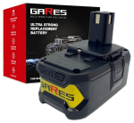 Gares aku, sobib Ryobi One+ OPT1845 R18HW OHT1850X, 18 V 5Ah
