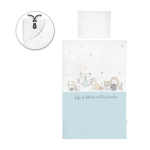 Beebivoodipesu komplekt Lorelli Cosy Ranforce Happy Friends sinine, 5 osa, pehme puuvill h&auml;llile