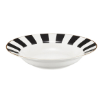 Deep plate Ambition Ribs 23 cm, valge/must/kuldne