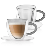 Topseldoosiga topeltseinaga termotassid kohvi ja tee jaoks Orion Double 160 ml 2 tk.