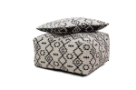 2-osaline tumbaja ja padja komplekt Unwind 160, valge/must