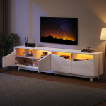 TV laud, LED valgustus, karastatud klaas, 175x38x51 cm, 1 tk