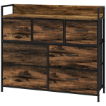 Kummut 7 kangast sahtliga, teras, MDF, 98x29x85 cm, 1 tk
