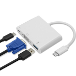 Qoltec USB-C 3.1 3-in-1-adapter | USB 3.0 | VGA | USB-C 3.1 PD 92 W