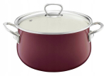 Kaanega emailpott Pyza 16 cm, Burgundia