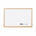 Bi-Office'i mittemagnetiline melamiinist tahvel m&auml;nnipuidust raamis, 380 x 580 mm.