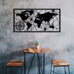 Asir rippuv dekoratsioon World Map Medium 2, 50 cm