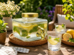 MPLCo klaasanum kraaniga Golden Garden, 3 l, kuldne/l&auml;bipaistev