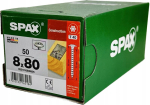 Spax Wirox puidukruvid 8x80mm, lamepea, 50 tk.