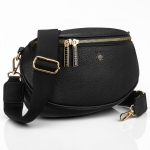 Naiste &ouml;konahast v&ouml;&ouml;-/crossbody-kott Peterson, 3 taskuga, must