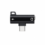 Audioadapter USB-C kuni 3,5 mm, must, 1 tk.