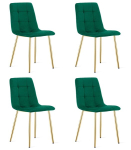 4-osaline s&ouml;&ouml;gitoolide komplekt Kara, roheline/kuldne