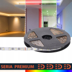 Led riba Rgb ja soe valge, 24v, 10m, 60 Led/m
