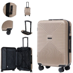 Keskmine kohver Wings Jackdaw M, 24", 63 l, TSA lukk, 360&deg; rattad, taaskasutatud pol&uuml;karbonaadist korpus, Medium suitcase