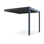 Paviljon Pergola Elegance Wall Automatic 3x3 LED-iga, tumehall