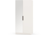 Riidekapp peegliga Mirtillo, 100x60x216 cm, valge