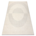 DUNE 2502 vaip kreem &ndash; ​​geomeetriline, ringid, struktuur, 200x290 cm