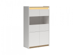 Vitriin Luwia, 90x40x150,5 cm, helehall/pruun