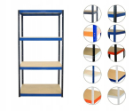 Metallist riiul Helios Hbn 180x100x45cm, 4 riiulit, 400kg/riiul
