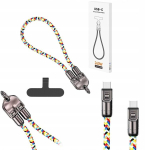 OEM laadimiskaabel randmepaelaga, USB-C - USB-C, 240W, 35cm, mitmev&auml;rviline