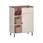 Raamaturiiul Mebelbos Evo 1d1s, 70x40x95 cm, liivakarva/pruun