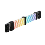 Gamemax toitekaabli pikendus VGA/CPU 2x8PIN-B, 30cm, 7A, 2x8 pin pistik, RGB LED valgustus