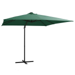 vidaXL konsooldisainiga p&auml;ikesevari LED teraspost 250x250 cm roheline