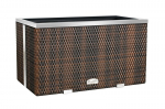 Alumiiniummetallist viimistlusega &otilde;ues pol&uuml;uretaanist lillepott, pruun-must, 150 cm x 39 cm x 50 cm