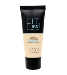 Vedel meigialuskreem Maybelline New York Fit Me! Matte & Poreless, 100 Warm Ivory, 30 ml