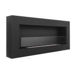 biokamin seinale Bioheat BOX 900x400 Black Glass