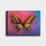 Reproduktsioon l&otilde;uendil Kollane liblikas