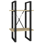 vidaXL 2korruseline raamatukapp Sonoma tamm 40x30x70 cm puitlaastplaat